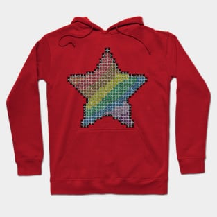 Pixel Rainbow Star Hoodie